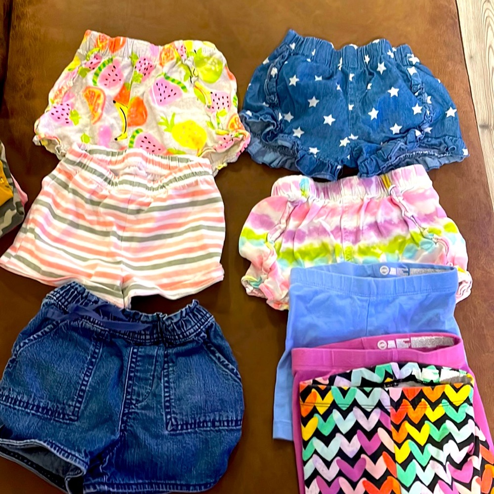 Bundle of 8 toddler girl shorts